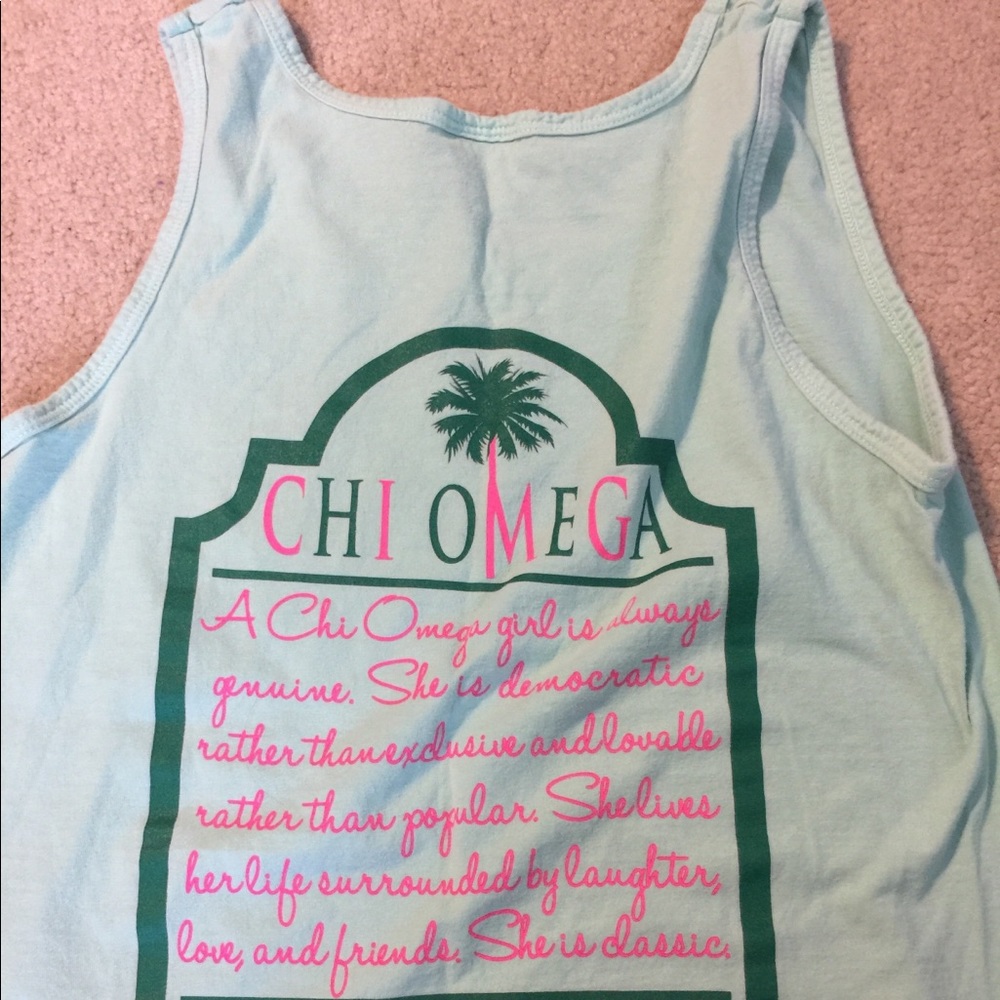 Chi omega Lilly inspired tank top